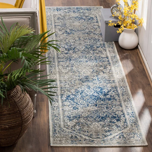 Safavieh Patina PTN318C 5&1x22 x 7&6x22 Light Grey - Blue Area Rug