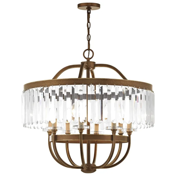 Livex Lighting 50549-64 Ashton 8-Light Chandelier, Hand Painted Palacial Bronze
