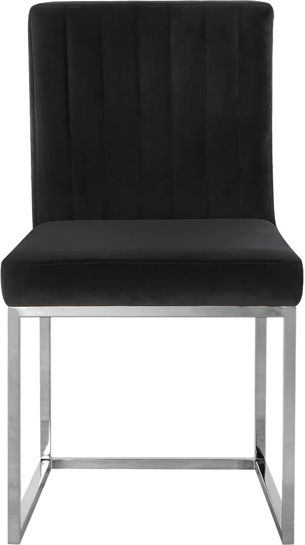 Meridian Furniture Giselle Black Velvet Dining Chair (Set of 2)