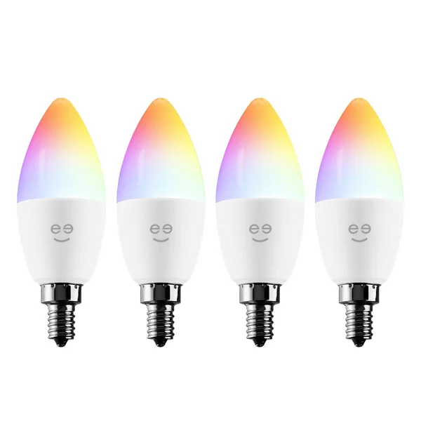 Geeni Prisma Plus Candle Smart Wi-Fi Multicolor Candle Bulbs (4 Pack)