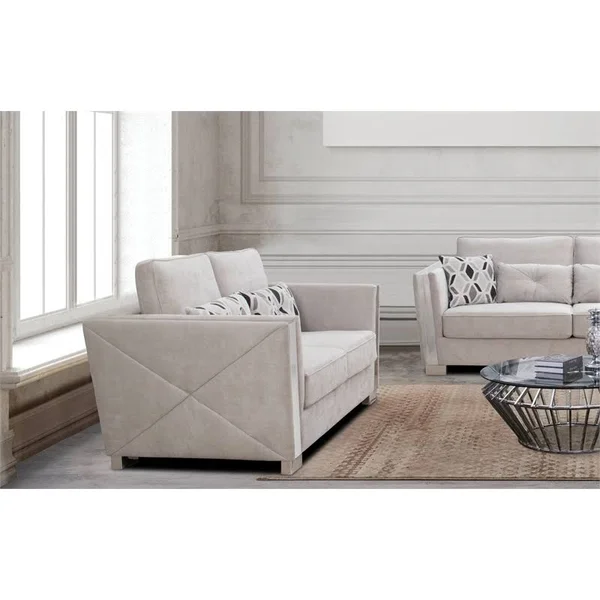 Cosmos Furniture Kingston Modern Loveseat - Gray, 3036GYKIN