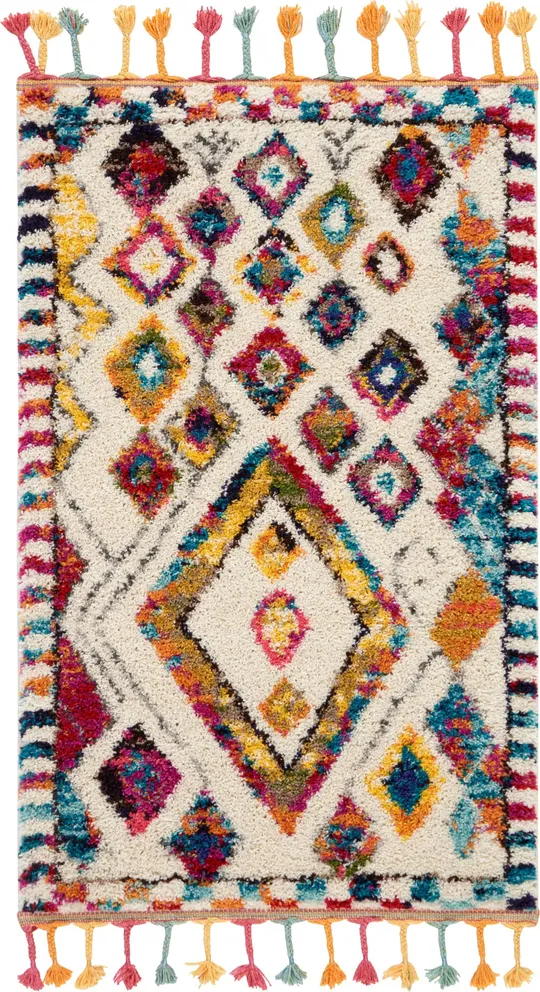 Nourison Moroccan Casbah MCB02 Ivory/Multicolor Area Rug - 5&3x22 x 7&9x22