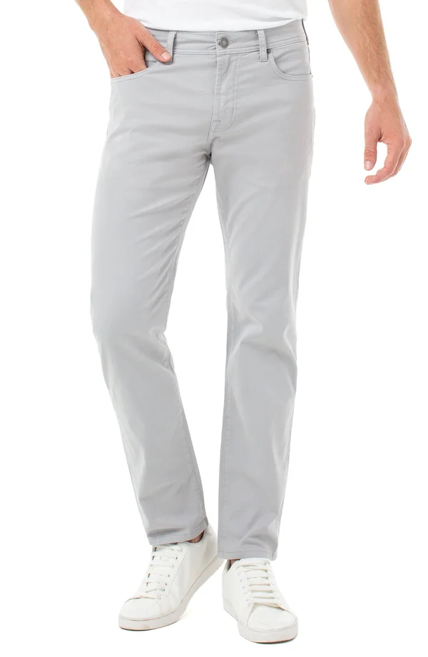 Liverpool Men's Regent Relaxed Straight Peached Colored Twill Jeans in White, Cotton, Size 33/32