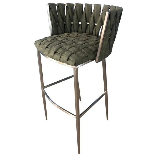 Tobias Designs Barcelona 35x22 Stainless Steel Extra Tall Bar Stool in Jade Green - Barcelona35JadeBS