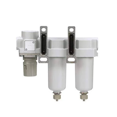 PneumaticPlus SAU430-N04G-MEP Three Stage Air Drying System Particulate Air Filter, Coalescing Filter, Air Pressure Regulator Co