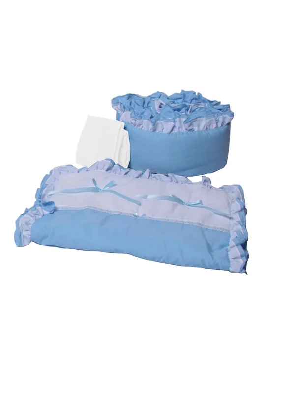 Baby Doll Bedding Regal Cradle Bedding Set, Blue