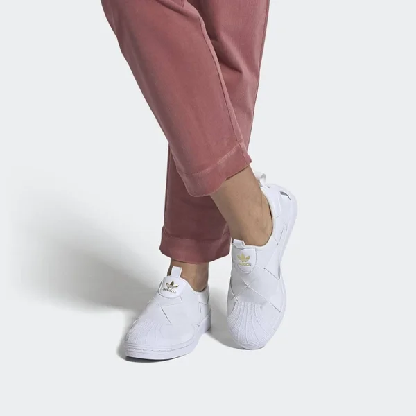 Adidas Women's Originals Superstar Slip-On Shoes - White