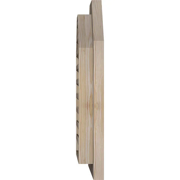 Ekena Millwork GVWOT30X3000SFPPI 30x22W x 30x22H Octagonal Top Gable Vent (35x22W x 35x22H Frame Size): Primed - Functional, Smoo