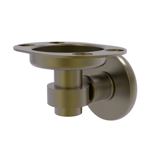 Allied Brass 2026-ABR Continental Collection Tumbler and Toothbrush Holder, Antique Brass