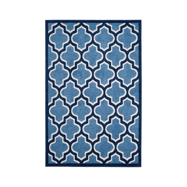 Safavieh Amherst AMT420Q Light Blue - Navy Rug 7& x 7& Round