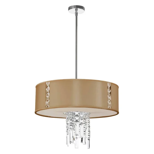 Dainolite 3-Light Pendant with Crystal Accents - Latte RTA-21-PC-838