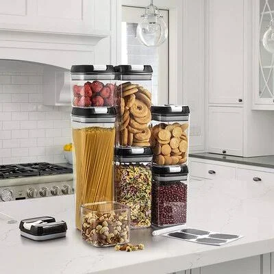 Airtight Food Storage Containers - Wildone Cereal & Dry Food Storage Containers Set of 7 with Easy Locking Lids - for Kitchen
