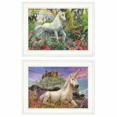 'Unicorn's for You' by Ed Wargo - Picture Frame Graphic Art Print on Paper Trinx Format: White Framed