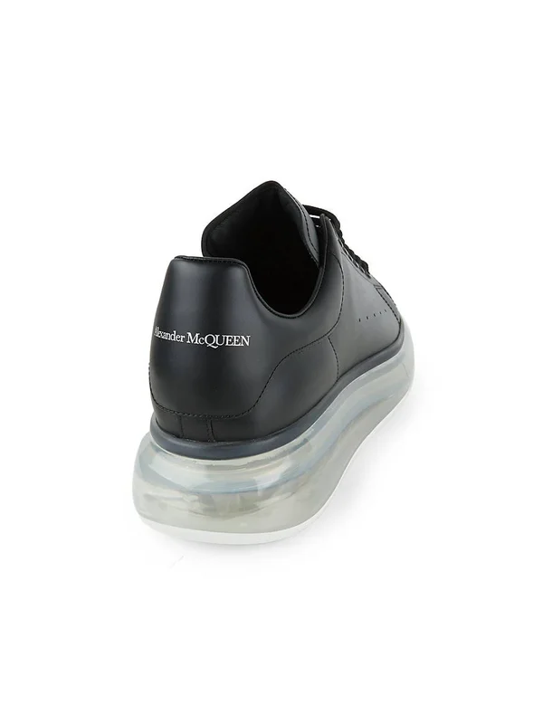 Alexander McQueen Men's Oversized Clear-Sole Sneakers White