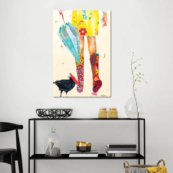Pamela K. Beer Canvas Prints - Rainy Day Companions ( Animal Art > Birds > Crows art)