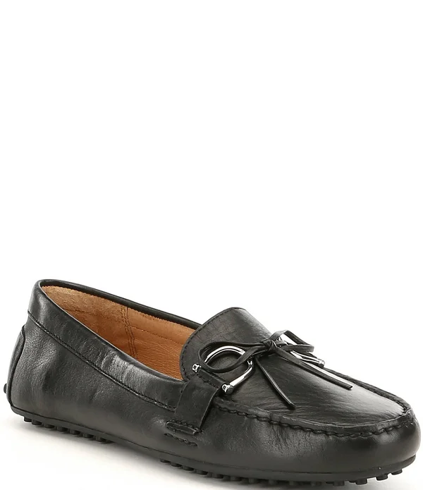 Ralph Lauren Women's Lauren Briley Leather Loafer - Black, 7.5 B