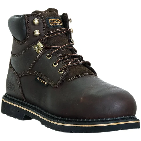 McRae Industrial Work Boots Men Lacer Steel Toe Brown MR86734