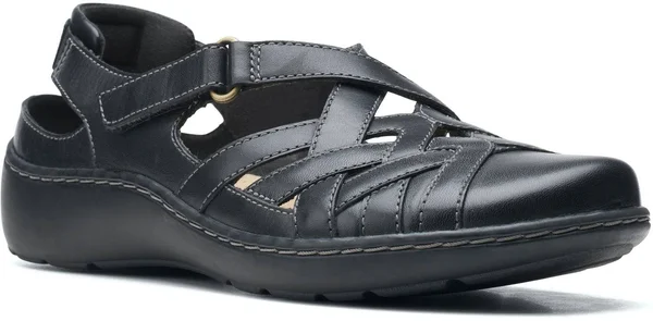 Womens Black Leather Clarks Cora Dream Size 8
