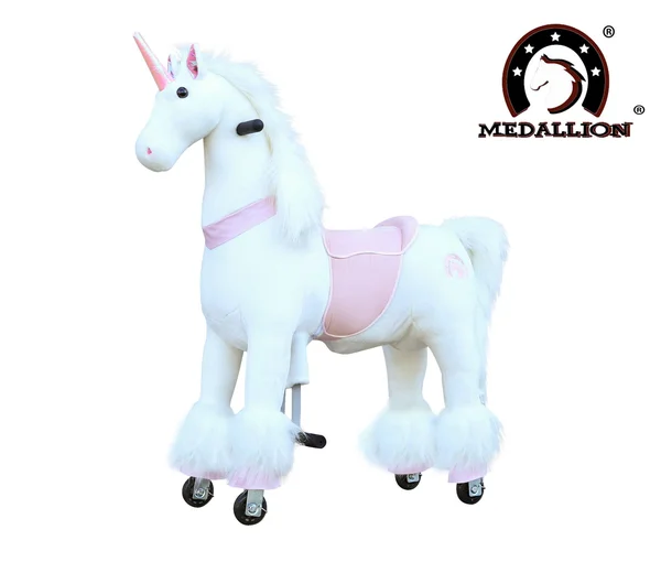 Medallion - My Pony Ride on Real Walking Horse for Children 5 to 12 Years Old or Up to 110 Pounds (Color Medium Pink Unicorn) fo