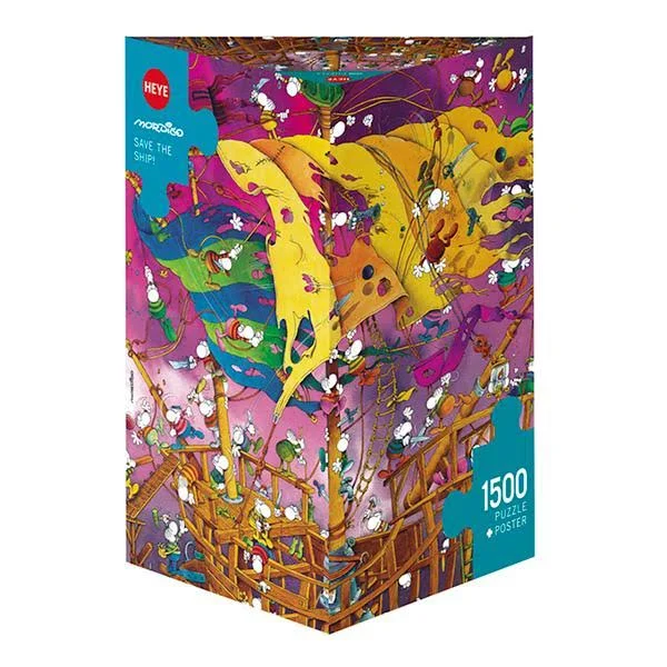 Heye Jigsaw Puzzle - Triangular 1500 Piece - Save The Ship, Mordillo
