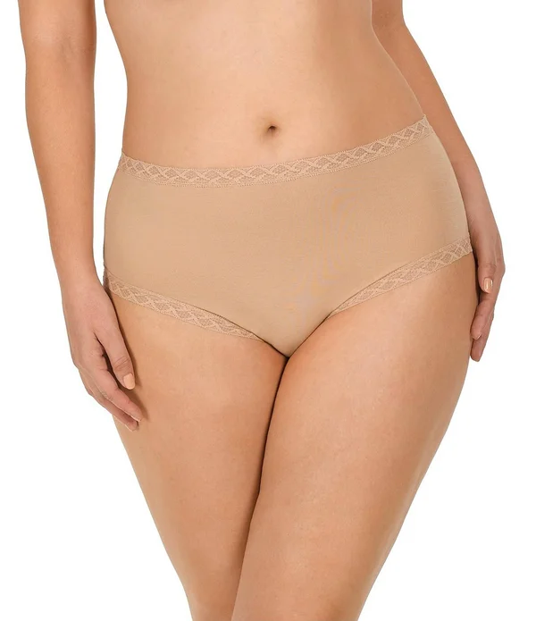 Natori Women's 3-Pack Bliss Cotton Full Briefs - Black Cafe White - Size XXL