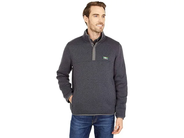 Men's L.L.Bean Sweater Fleece Pullover, Size Medium - Grey