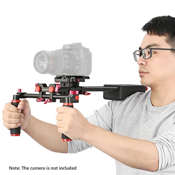 Neewer Portable Camera Movie Video Making System with Camera/Camcorder Mount Slider - Soft Rubber Shoulder Pad and Dual-hand Hand