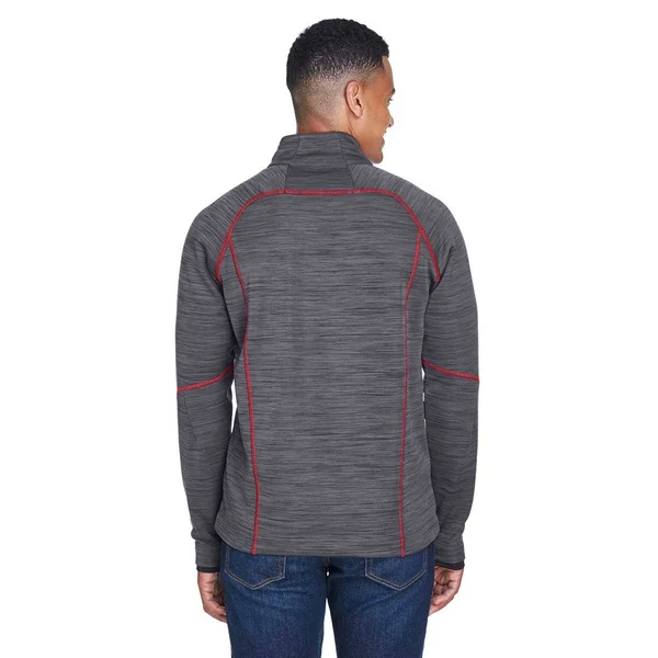 North End 88697 Men's Flux M閘ange Bonded Fleece Jacket Carbon/ Oly Red-M