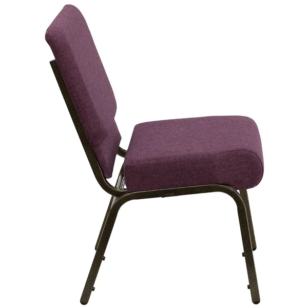 Flash Furniture 21 Church Chairs w/4 Seat and Gold Vein Frame, Plum, 20/Pack 20FCH2214GV005