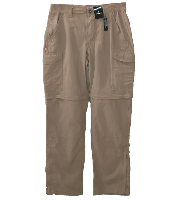 Craghoppers Mens NosiLife Convertible II Pants, 30s, Pebble