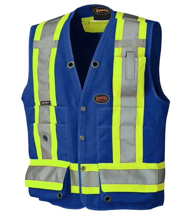 Pioneer V1010180-3XL Hi-Viz Surveyor’s Safety Vest - Royal, 3XL