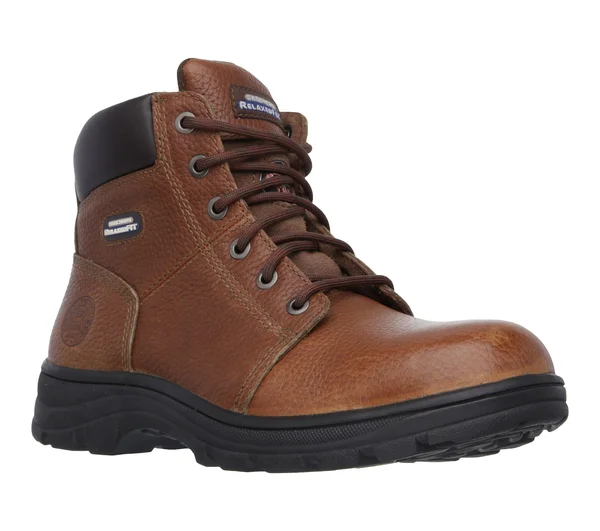 Men's Skechers Work Relaxed Fit Workshire Steel Toe, Size: 9, Brown