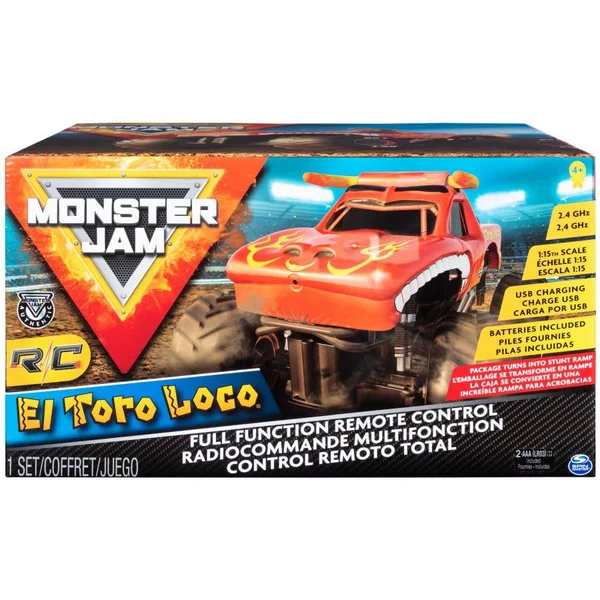 Monster Jam Official El Toro Loco Remote Control Monster Truck 1:15 Scale 2.4 GHz