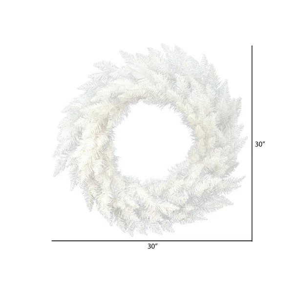 Vickerman 30 in. Sparkle White Spruce Wreath