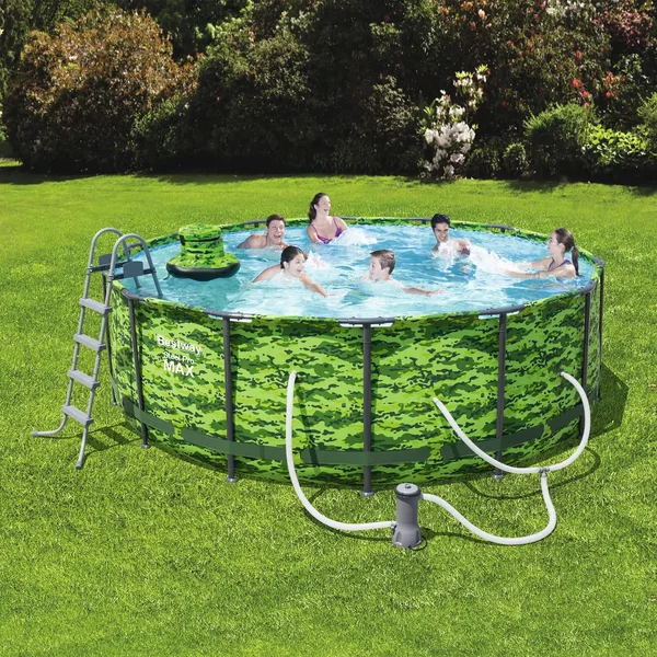Bestway 14& x 48x22 Camo Steel Pro Frame Above Ground Swimming Pool Set