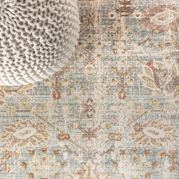 Jonathan Y Alba Modern Faded Peshawar Gray/Ivory 5 ft. 3 in. x 7 ft. 7 in. Area Rug