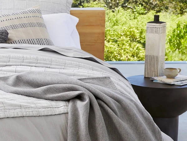 Coyuchi, Sequoia Washable Organic Full/Queen Blanket Sandalwood