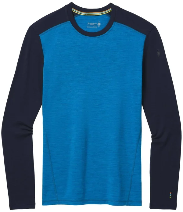 Smartwool Men's Merino 250 Baselayer Crew - Small - Neptune Blue Heather - Deep Navy