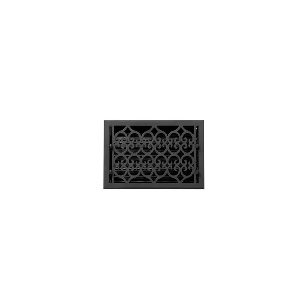 Old Victorian Cast Iron Floor Register - 8x22 x 12x22 (9-3/8x22 x 13-3/8x22 Overall) in Black Powder Coat - Signature Hardware 3