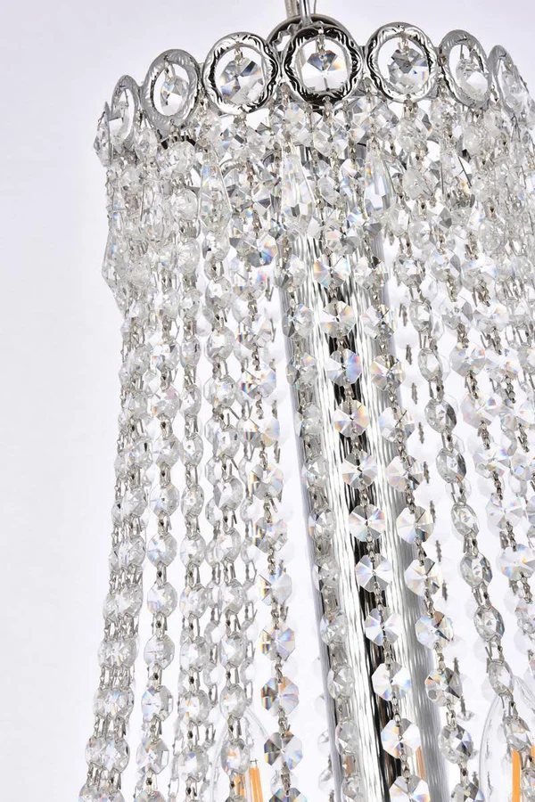 Elegant Lighting V1900D20C/RC Century 12 Light Chrome Chandelier Clear Royal Cut Crystal