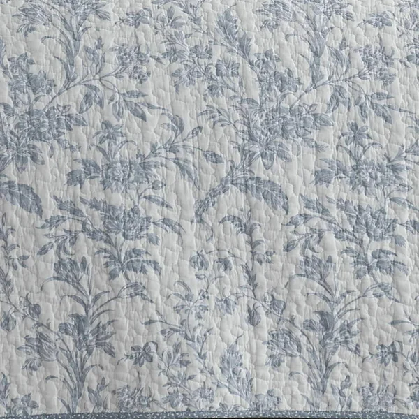Laura Ashley Amberley Blue Quilt Set - King