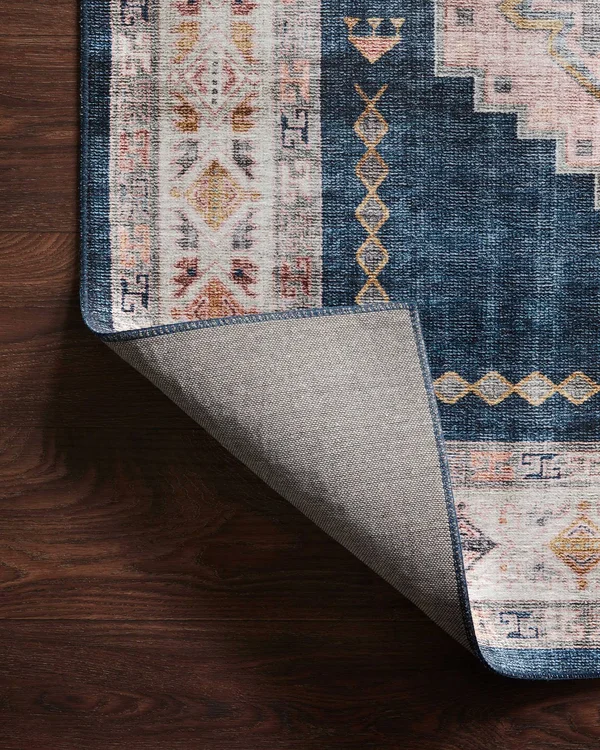 Loloi II Heidi HEI-03 Denim Blush Rug - 5 ft x 7 ft 6 in
