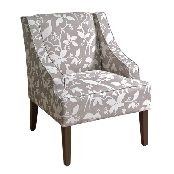 HomePop Emma Accent Chair (Grey), Ivory(Upholstered)