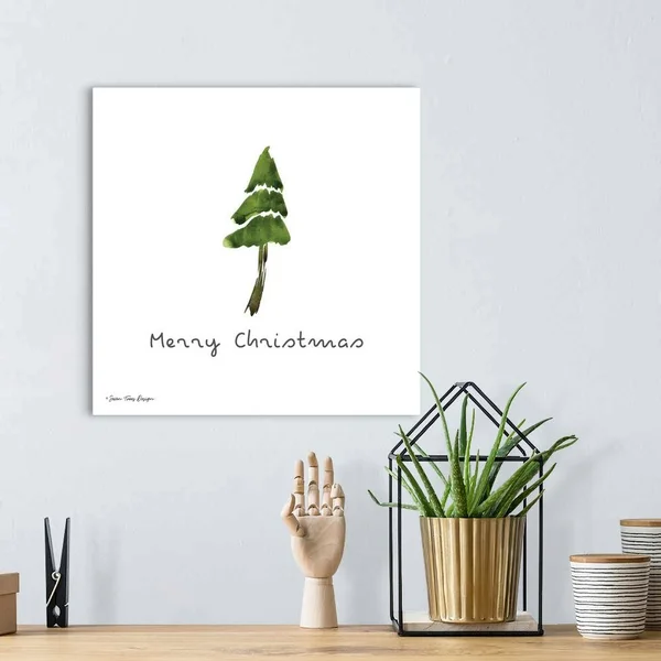 Merry Christmas, Canvas Wall Art, 16x16, Great Big Canvas