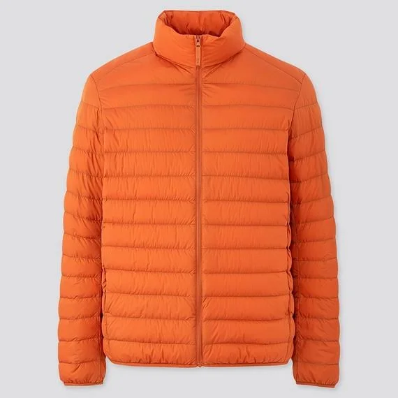 Uniqlo Men's Ultra Light Down Puffer Jacket - Orange, S