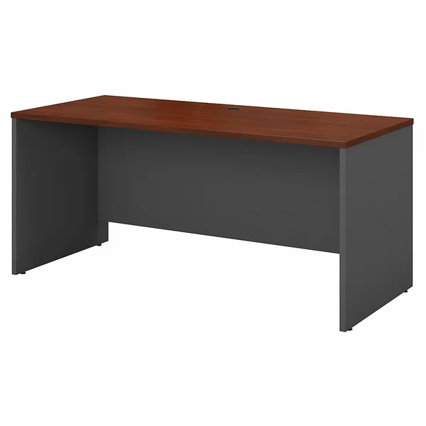 Bush Business Furniture Components Credenza Desk 60x22W x 24x22D, Hansen Cherry/Graphite Gray, Standard Delivery
