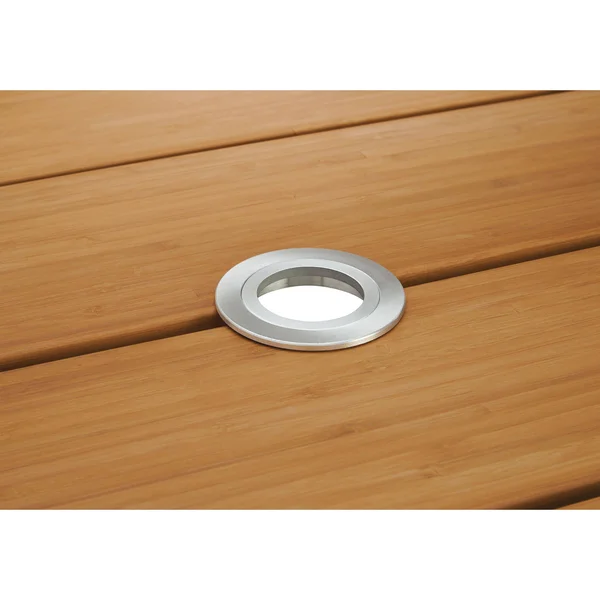 Room & Board - Modern Parsons 4 Person Patio Table w/ Leg 1.5x22 in Orange, 36W 36d 29h, Orange Recycled HDPE Top w/ Ocean