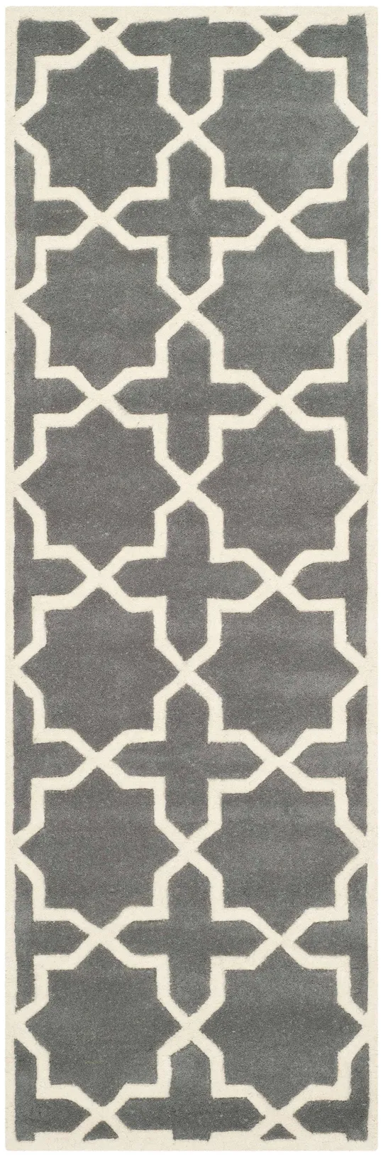 Safavieh Chatham CHT732D Dark Grey - Ivory Rug 2&3x22 x 11& Runner