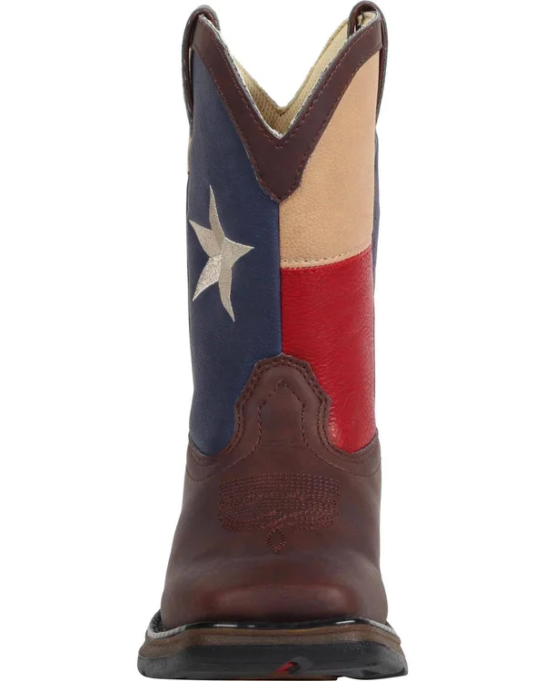 Lil& Durango Kids& Texas Flag Western Boots - Brown
