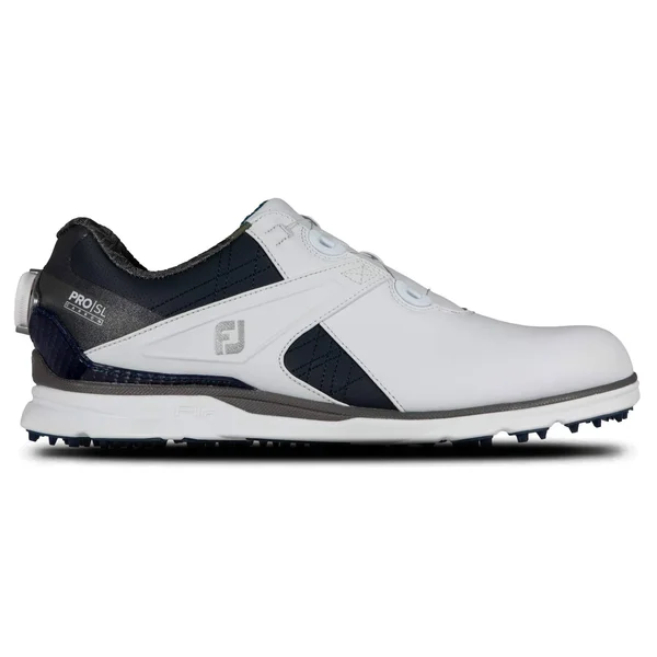 FootJoy Men's Pro|SL Carbon Boa Golf Shoe, White/Navy, 10.5 Wide